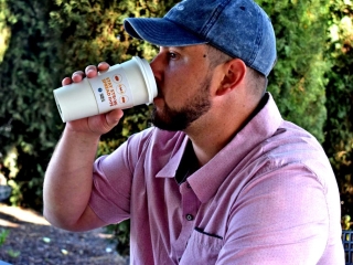 Santa Clara County coffee sleeve on a hot beverage cup