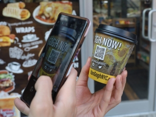Van Gogh campaign coffee sleeve promotion