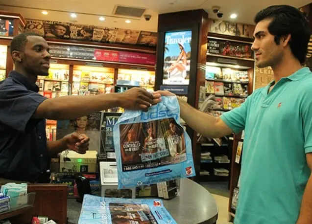 Airport Shopping Bag Advertising Example